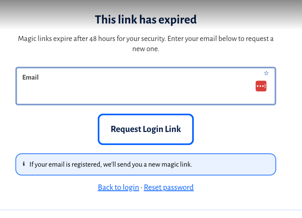 Raisely's questionable "token expired" error message - I mean who cares about tokens anyway!